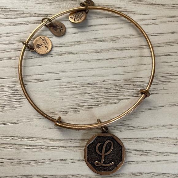 Alex and Ani “L” Initial Charm Bracelet Bangle - Picture 1 of 2